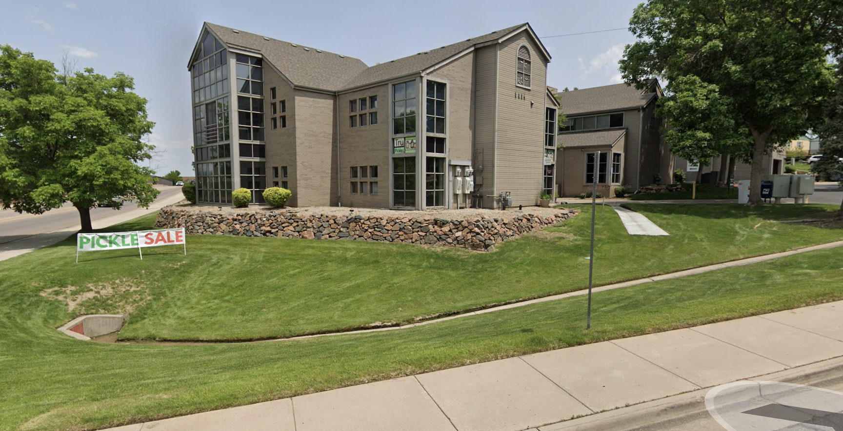 front of building